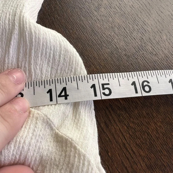 Sleeveless White Crop Top With Tassels‎ & Beads By Lush Noir Size M - Picture 4 of 5